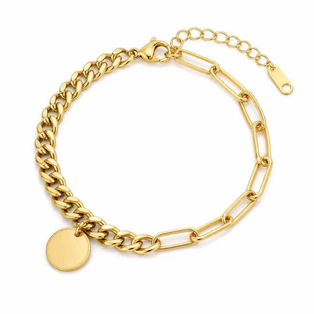 Mixed Link Statement Bracelet, SKU JM-88B1112