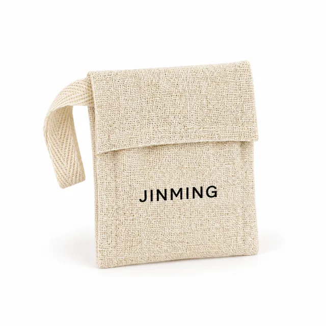 Natural Linen Flap Pouch, SKU JM-88PKG1025