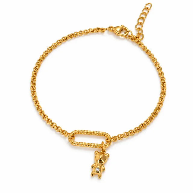 Teddy Charm Oval Link Bracelet, SKU JM-88B1131
