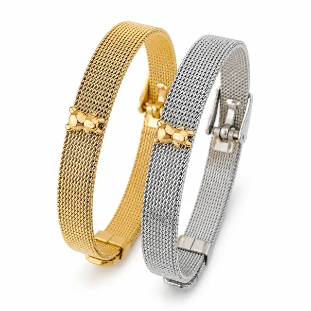 Stainless Steel Mesh Band Bracelets, SKU JM-88B1126