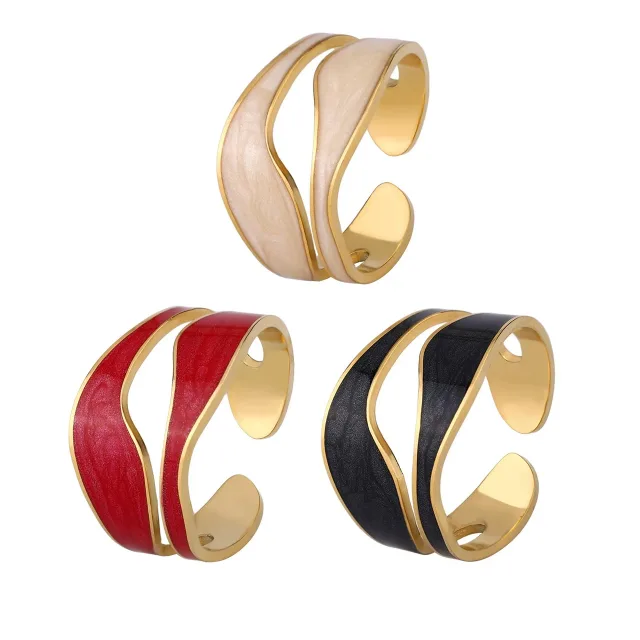 Wide Enamel Statement Rings, SKU JM-88R1131