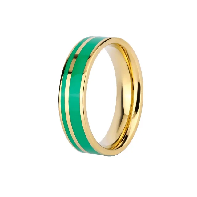 Green Stripe Band Ring, SKU JM-88R1130