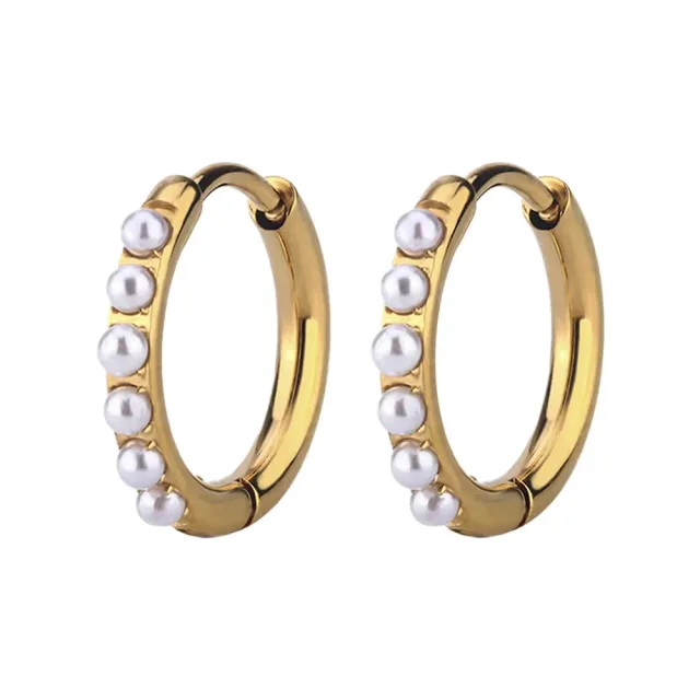 Pearl Hoop Earrings, SKU JM-88E1365