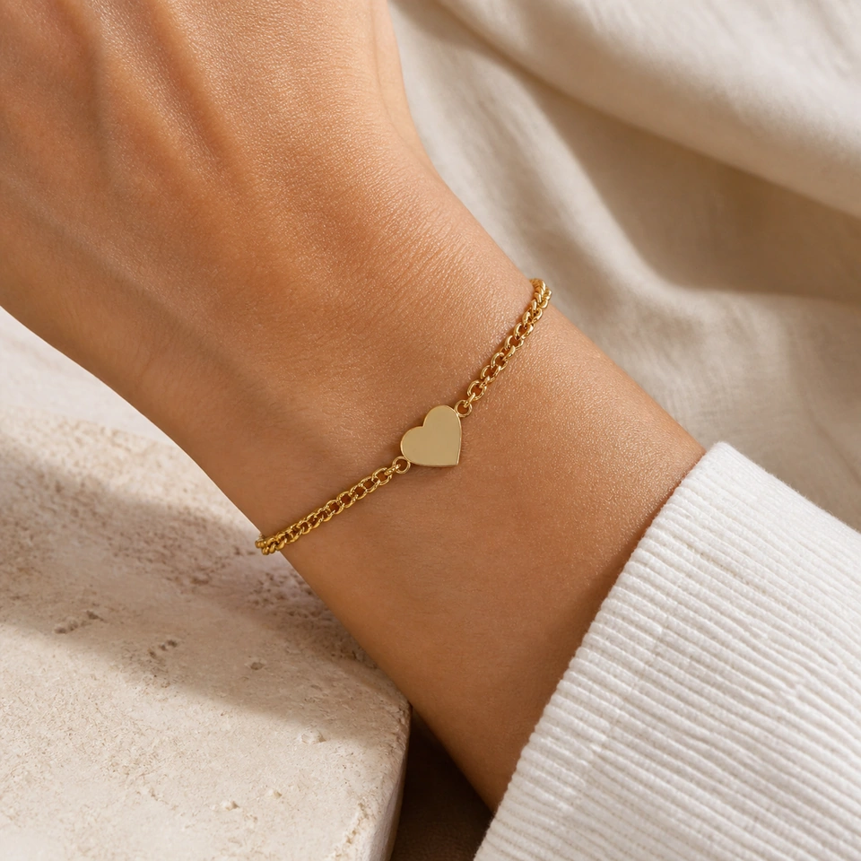 JM-B005 bracelet worn with warm neutral styling