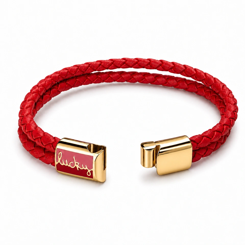 JM-B129 Red Braided Bracelet